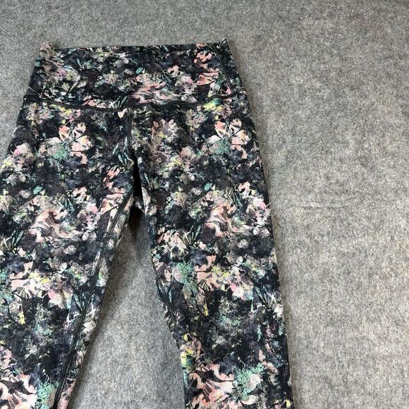 Lululemon Wunder Under Leggings Womens 8 Dapple Daze Multi Crop Yoga - Picture 2 of 9